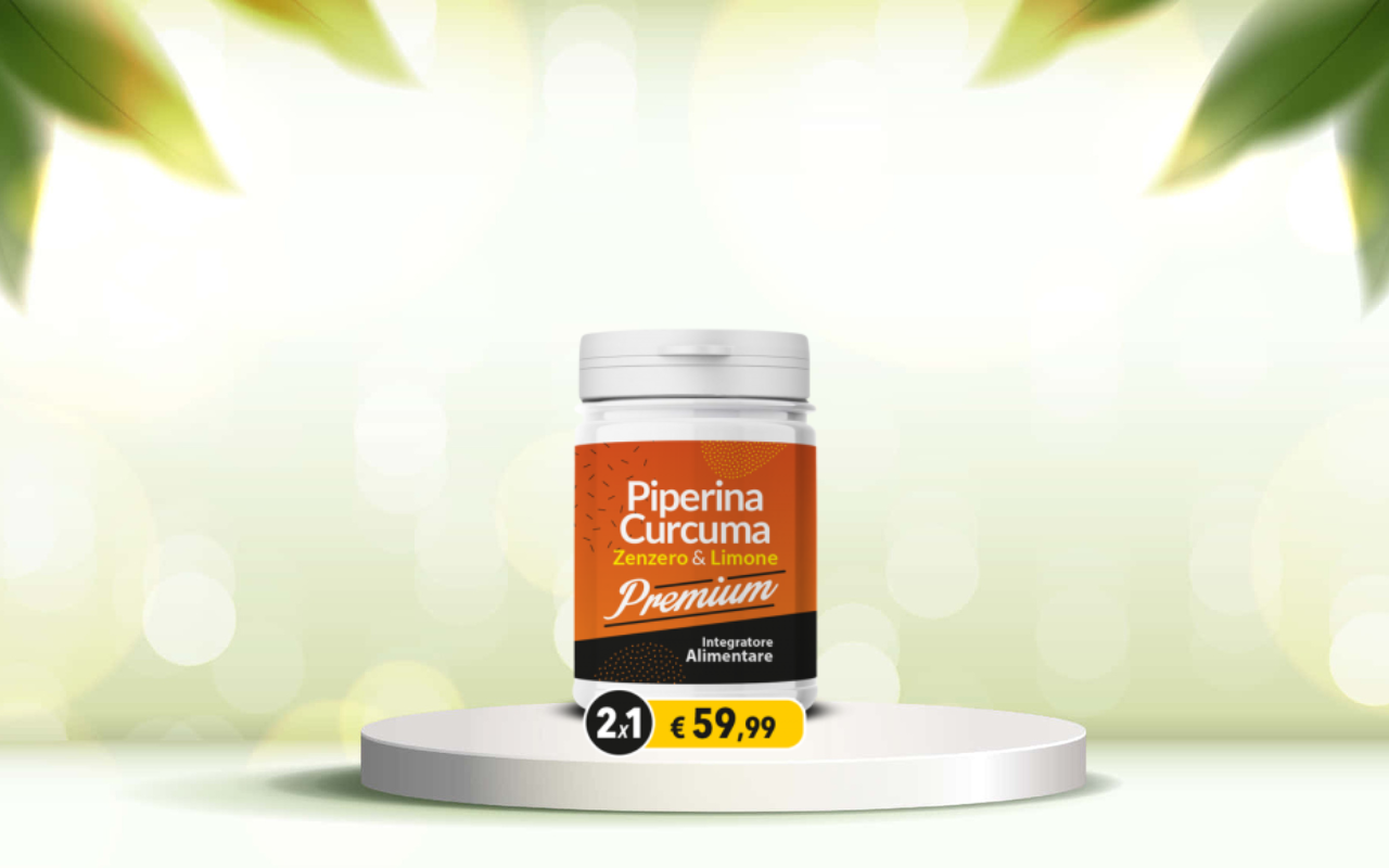 Elimina le tossine e ritrova la regolarità: prova Piperina e Curcuma Premium ora